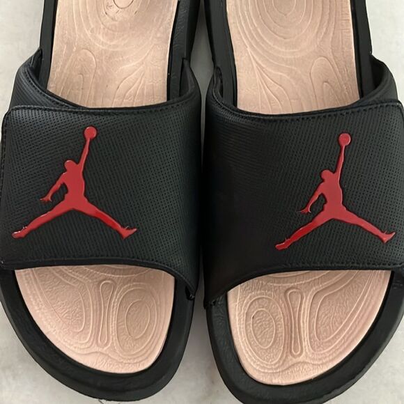 Nike Air Jordan Black University Red Hydro 6 Slides SZ 9 ( 881473-005) SZ 9 - Picture 6 of 6